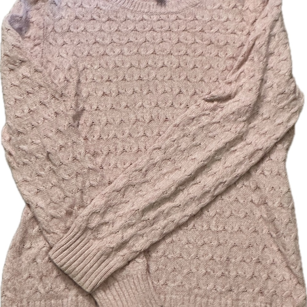 Croft & Barrow Light Pink Cable Knit Sweater